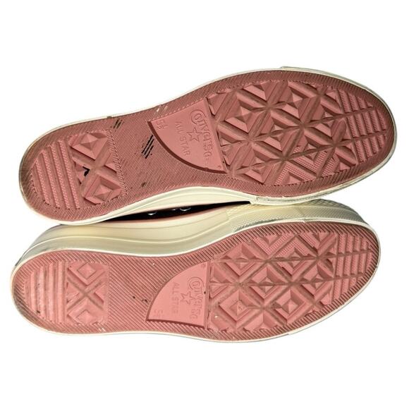 Converse Chuck Star Platform Lift Shoes A03721C Wine Mauve Egret Size 7.5 women - Picture 9 of 10